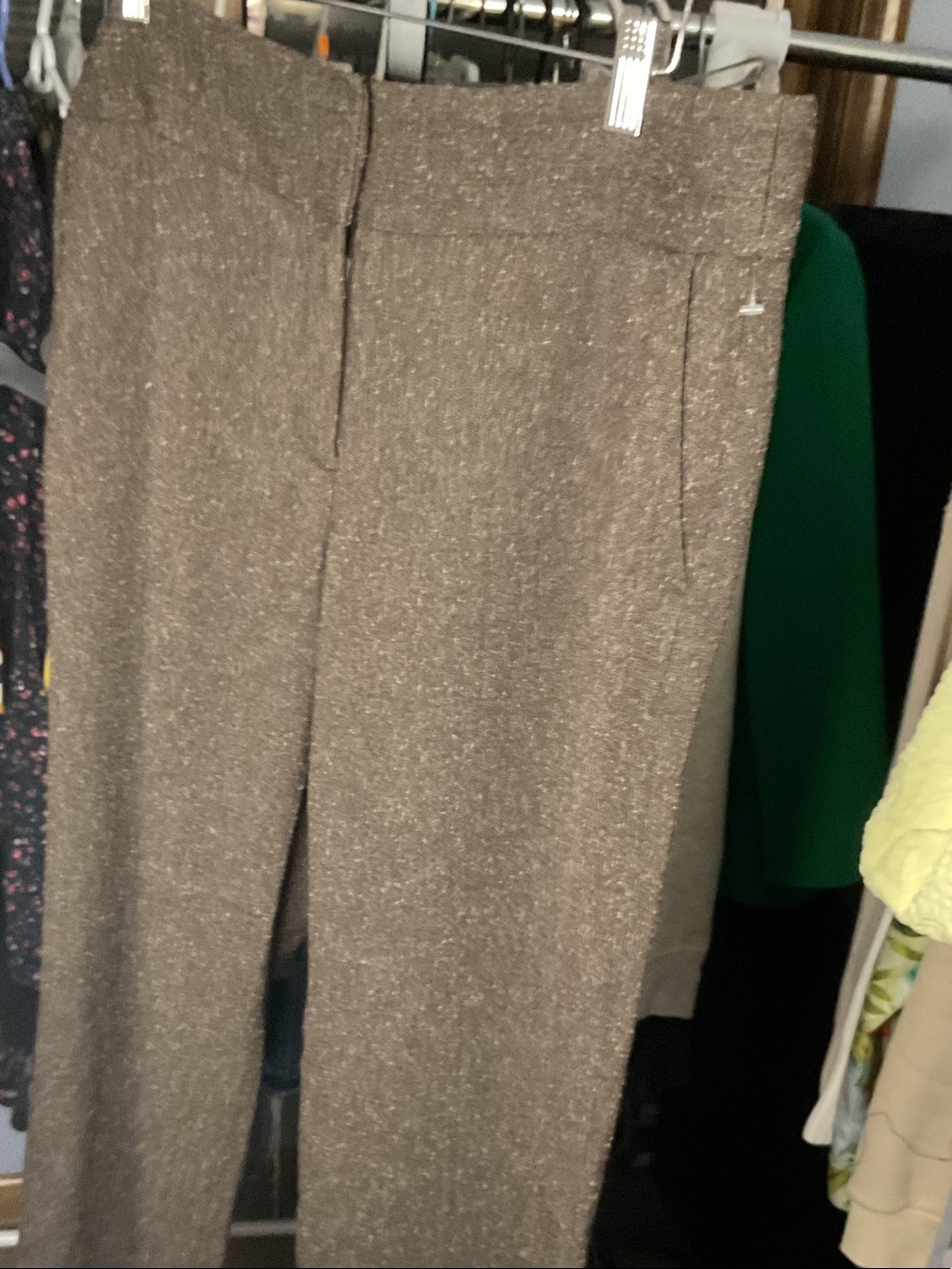 Apt. 9 Women's Brown Tweed Straight-Leg Pants